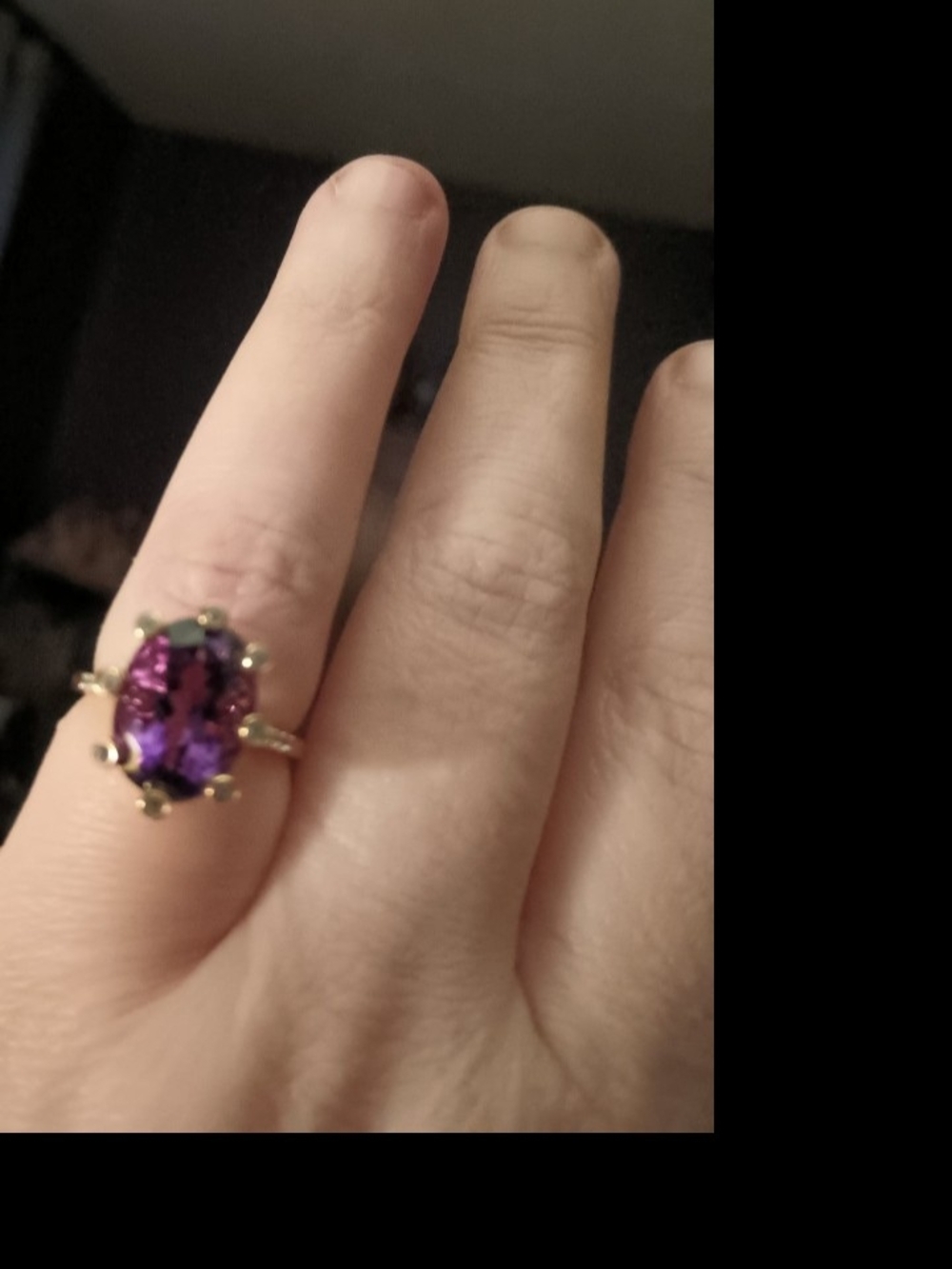 Premium Moroccan Amethyst And White Zircon Accent Sterling Silver Ring